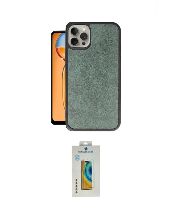ieg™ iPhone 14 Pro Max Kılıf Kıvılcım Işık Serisi - Siyah Polymer Nano Ekran Koruyucu