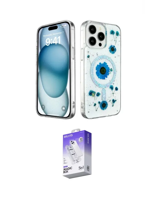 ieg™ iPhone 14 Pro Max Kılıf Kozmos Doku - Siyah Bilvis 5in1 3D Magic Cam Ekran Koruyucu