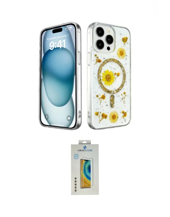 ieg™ iPhone 14 Pro Max Kılıf Kozmos Doku - Siyah Polymer Nano Ekran Koruyucu