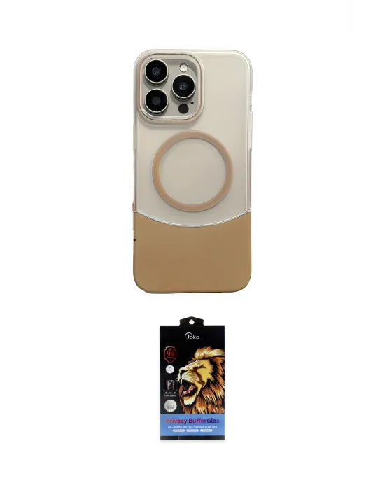 ieg™ iPhone 14 Pro Max Kılıf Kozmos Form Özel Seri - Siyah Buffer Hayalet Cam Ekran Koruyucu