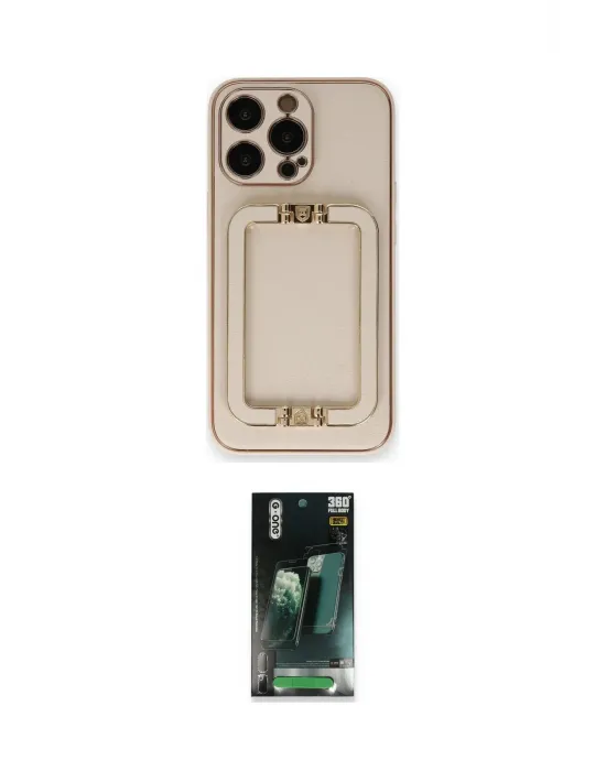 ieg™ iPhone 14 Pro Max Kılıf Kozmos Minimal Prime - Şeffaf 360 Full Body Arka Koruyucu