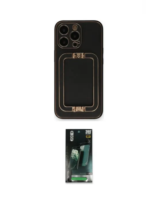 ieg™ iPhone 14 Pro Max Kılıf Kozmos Minimal Prime - Şeffaf 360 Full Body Arka Koruyucu