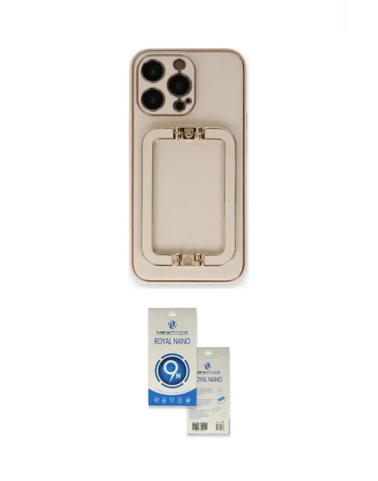 ieg™ iPhone 14 Pro Max Kılıf Kozmos Minimal Prime - Şeffaf Royal Nano Ekran Koruyucu