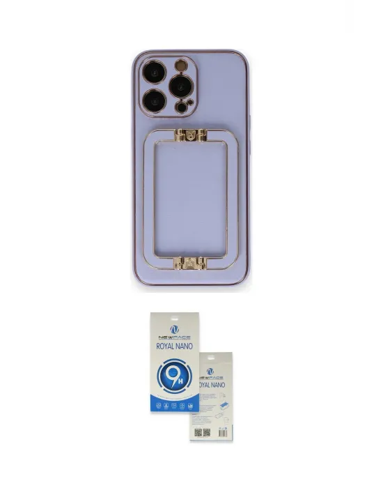 ieg™ iPhone 14 Pro Max Kılıf Kozmos Minimal Prime - Şeffaf Royal Nano Ekran Koruyucu