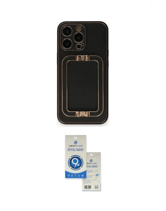 ieg™ iPhone 14 Pro Max Kılıf Kozmos Minimal Prime - Şeffaf Royal Nano Ekran Koruyucu