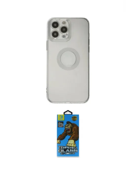 ieg™ iPhone 14 Pro Max Kılıf Kutup Klasik - Siyah 18D Cam Ekran Koruyucu