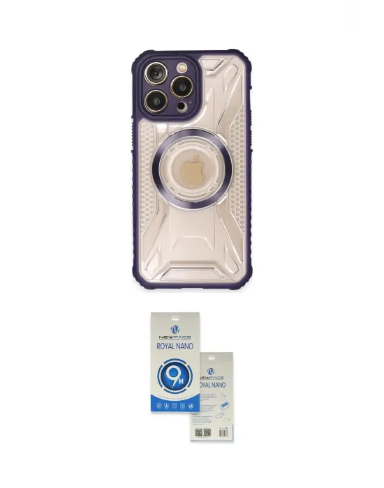 ieg™ iPhone 14 Pro Max Kılıf Kutup Modern - Şeffaf Royal Nano Ekran Koruyucu