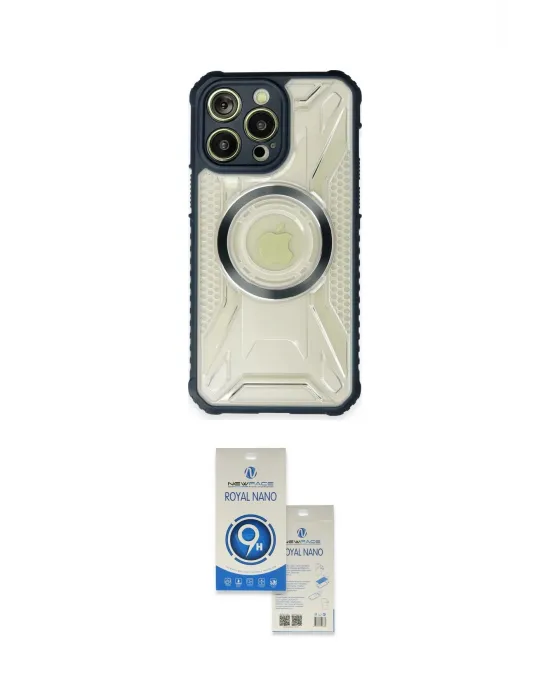 ieg™ iPhone 14 Pro Max Kılıf Kutup Modern - Şeffaf Royal Nano Ekran Koruyucu