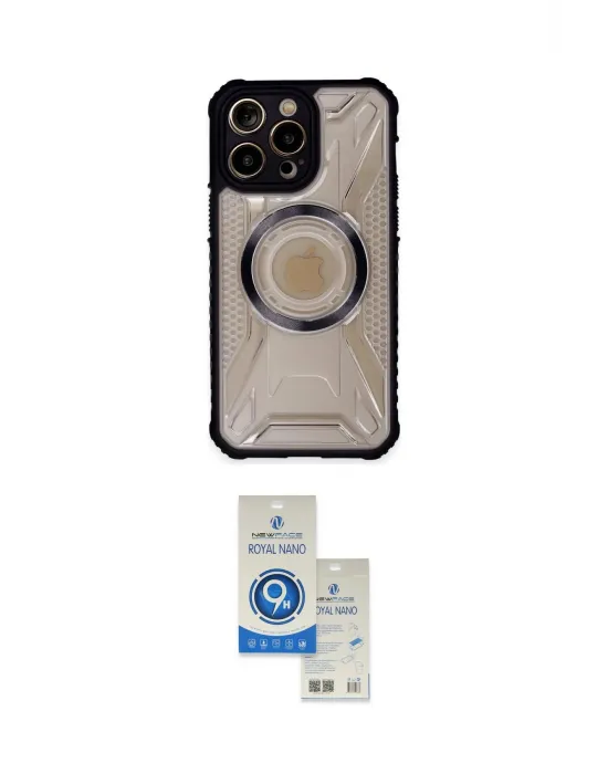 ieg™ iPhone 14 Pro Max Kılıf Kutup Modern - Şeffaf Royal Nano Ekran Koruyucu