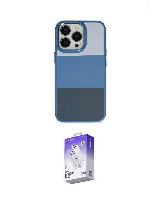 ieg™ iPhone 14 Pro Max Kılıf Kutup Özel Seri - Siyah Bilvis 5in1 3D Magic Cam Ekran Koruyucu