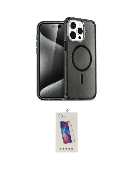 ieg™ iPhone 14 Pro Max Kılıf Nova Asil Prime - Siyah Joko 5D Cam
