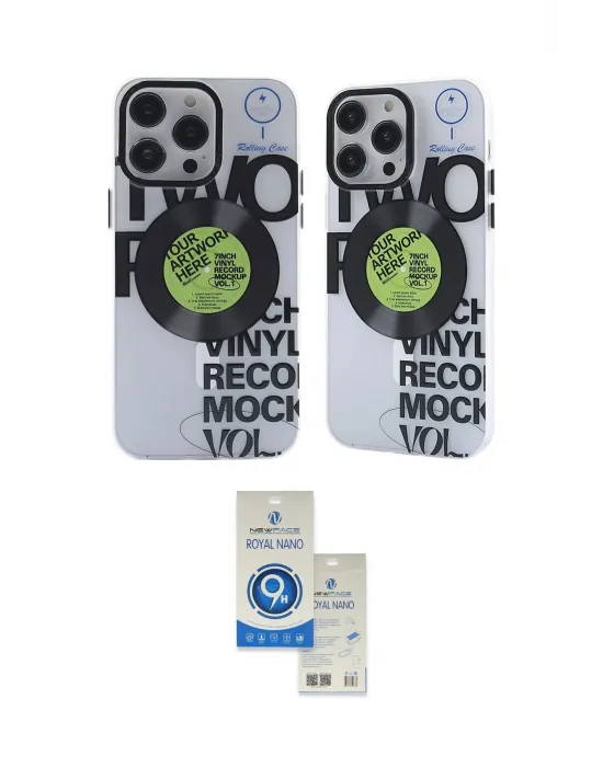 ieg™ iPhone 14 Pro Max Kılıf Nova Doku Koleksiyonu - Şeffaf Royal Nano Ekran Koruyucu