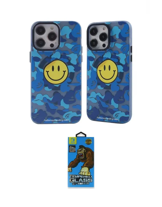 ieg™ iPhone 14 Pro Max Kılıf Nova Doku Koleksiyonu - Siyah 18D Cam Ekran Koruyucu