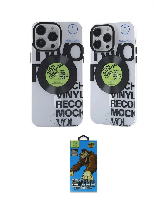 ieg™ iPhone 14 Pro Max Kılıf Nova Doku Koleksiyonu - Siyah 18D Cam Ekran Koruyucu