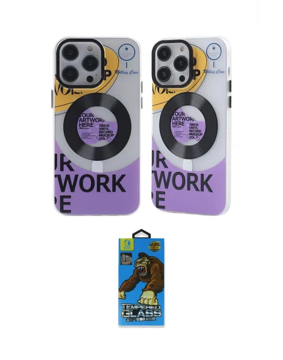 ieg™ iPhone 14 Pro Max Kılıf Nova Doku Koleksiyonu - Siyah 18D Cam Ekran Koruyucu