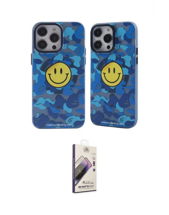 ieg™ iPhone 14 Pro Max Kılıf Nova Doku Koleksiyonu - Siyah Bilvis 3D Mat Cam Ekran Koruyucu