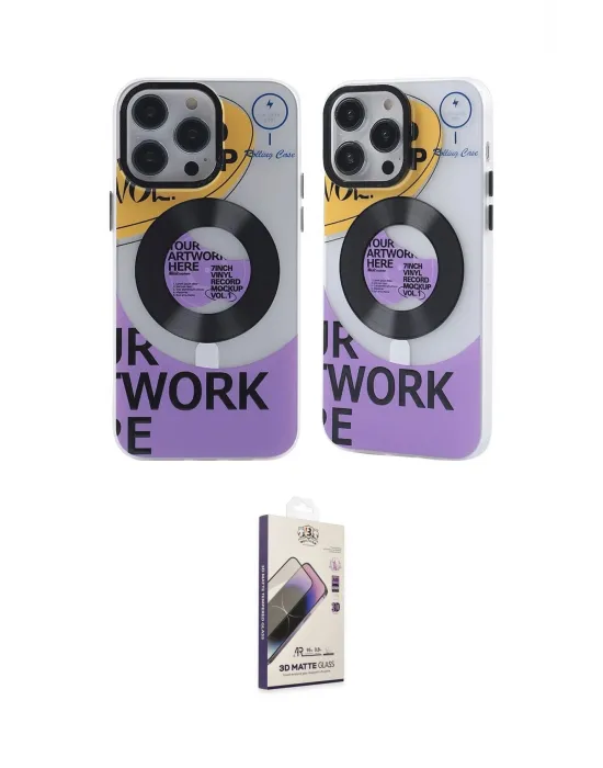 ieg™ iPhone 14 Pro Max Kılıf Nova Doku Koleksiyonu - Siyah Bilvis 3D Mat Cam Ekran Koruyucu