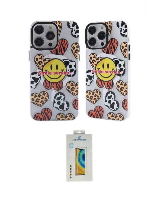 ieg™ iPhone 14 Pro Max Kılıf Nova Doku Koleksiyonu - Siyah Polymer Nano Ekran Koruyucu
