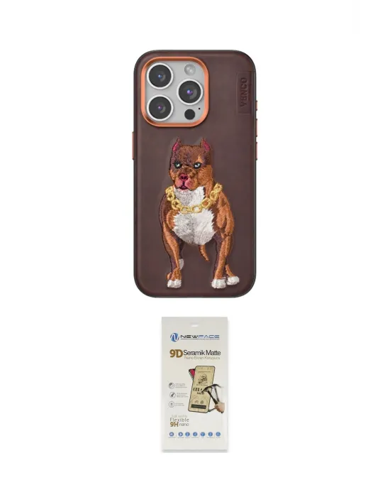 ieg™ iPhone 14 Pro Max Kılıf Nova Form Koleksiyonu - Siyah Mat Seramik Nano Ekran Koruyucu