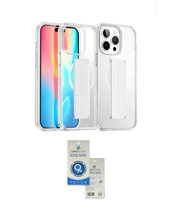 ieg™ iPhone 14 Pro Max Kılıf Nova Işık Koleksiyonu - Şeffaf Royal Nano Ekran Koruyucu