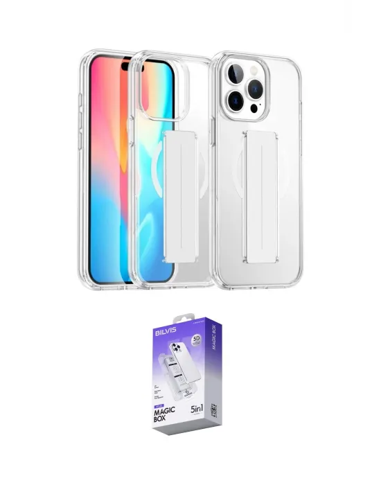 ieg™ iPhone 14 Pro Max Kılıf Nova Işık Koleksiyonu - Siyah Bilvis 5in1 3D Magic Cam Ekran Koruyucu