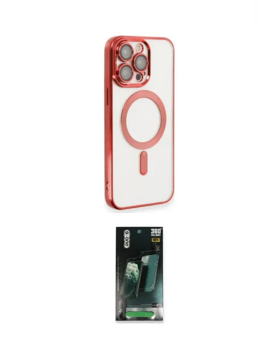 ieg™ iPhone 14 Pro Max Kılıf Nova Işık Özel Seri - Şeffaf 360 Full Body Arka Koruyucu