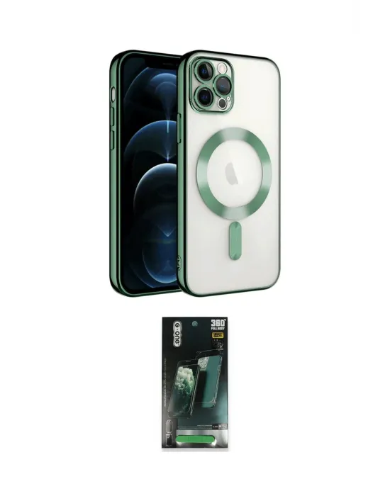 ieg™ iPhone 14 Pro Max Kılıf Nova Işık Özel Seri - Şeffaf 360 Full Body Arka Koruyucu