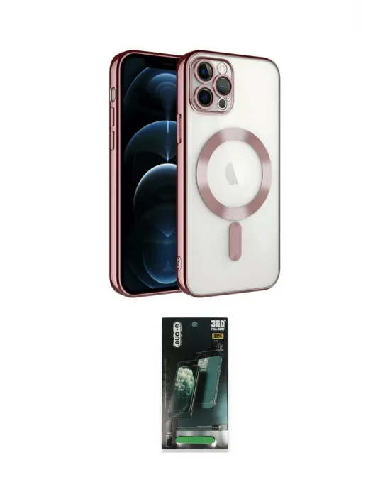 ieg™ iPhone 14 Pro Max Kılıf Nova Işık Özel Seri - Şeffaf 360 Full Body Arka Koruyucu