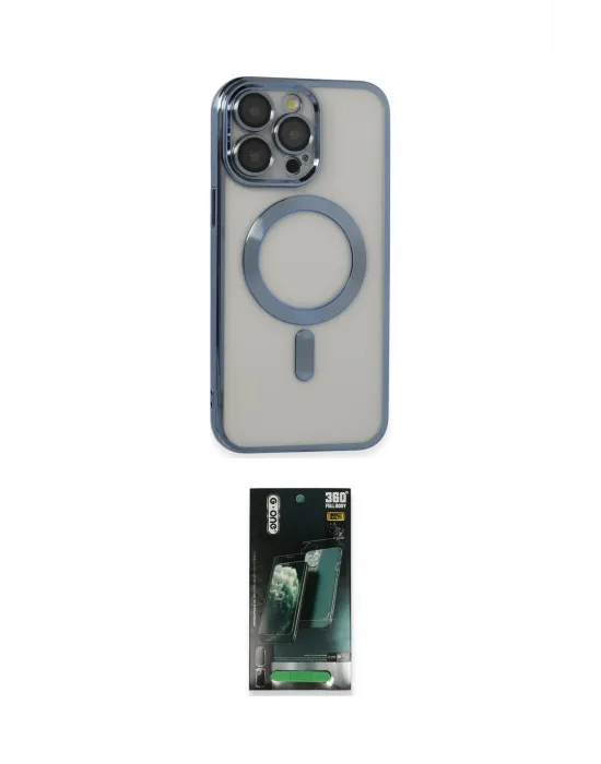 ieg™ iPhone 14 Pro Max Kılıf Nova Işık Özel Seri - Şeffaf 360 Full Body Arka Koruyucu
