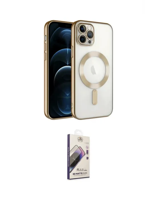 ieg™ iPhone 14 Pro Max Kılıf Nova Işık Özel Seri - Siyah Bilvis 3D Mat Cam Ekran Koruyucu