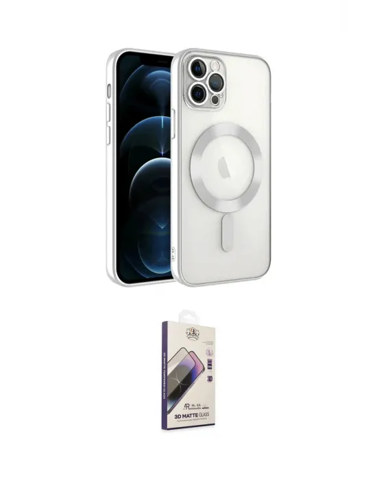 ieg™ iPhone 14 Pro Max Kılıf Nova Işık Özel Seri - Siyah Bilvis 3D Mat Cam Ekran Koruyucu
