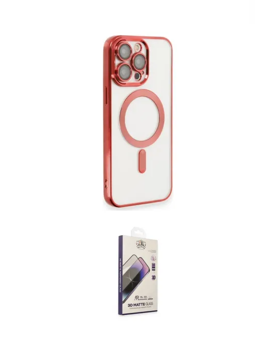 ieg™ iPhone 14 Pro Max Kılıf Nova Işık Özel Seri - Siyah Bilvis 3D Mat Cam Ekran Koruyucu