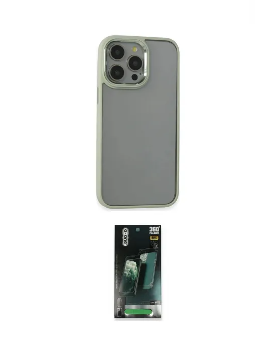 ieg™ iPhone 14 Pro Max Kılıf Nova Işık Serisi - Şeffaf 360 Full Body Arka Koruyucu
