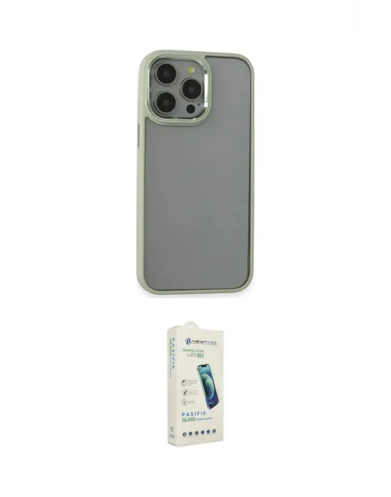 ieg™ iPhone 14 Pro Max Kılıf Nova Işık Serisi - Şeffaf Pasifik Cam Ekran Koruyucu