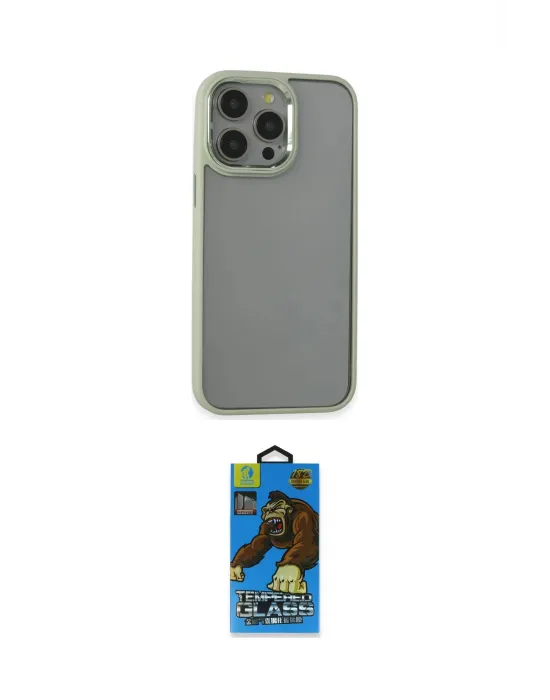 ieg™ iPhone 14 Pro Max Kılıf Nova Işık Serisi - Siyah 18D Cam Ekran Koruyucu