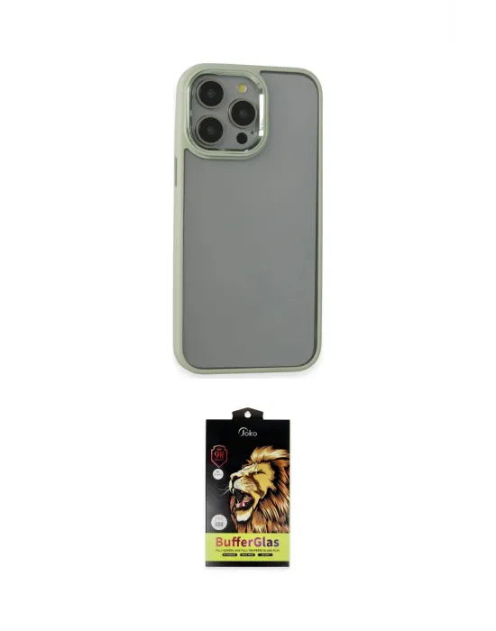 ieg™ iPhone 14 Pro Max Kılıf Nova Işık Serisi - Siyah Buffer Cam Ekran Koruyucu