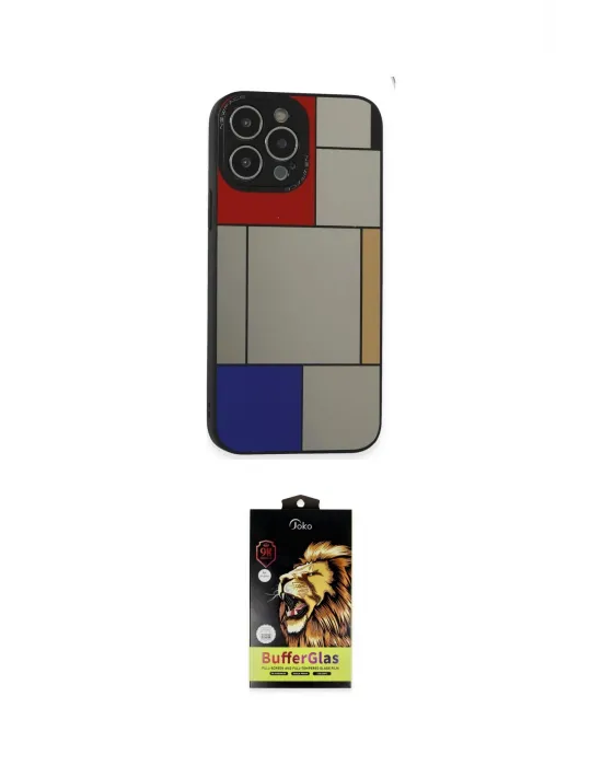 ieg™ iPhone 14 Pro Max Kılıf Odak Klasik Serisi - Siyah Buffer Cam Ekran Koruyucu