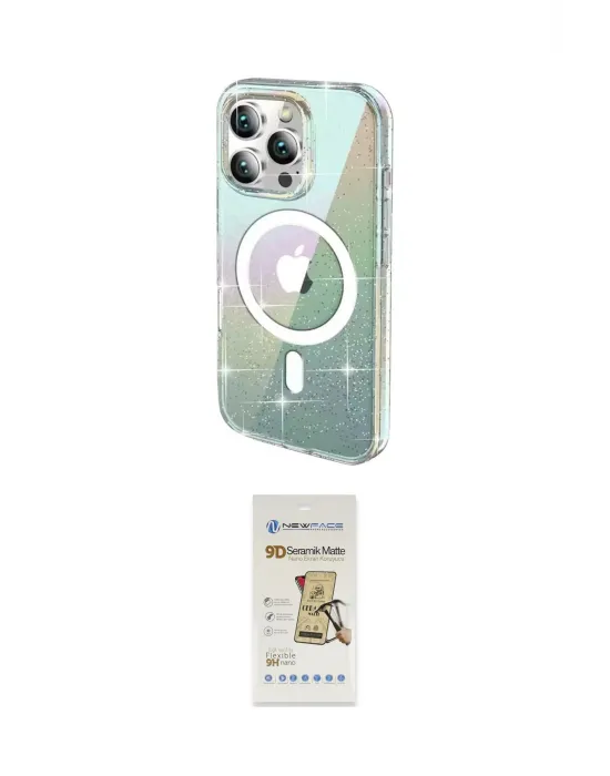 ieg™ iPhone 14 Pro Max Kılıf Odak Modern Serisi - Siyah Mat Seramik Nano Ekran Koruyucu