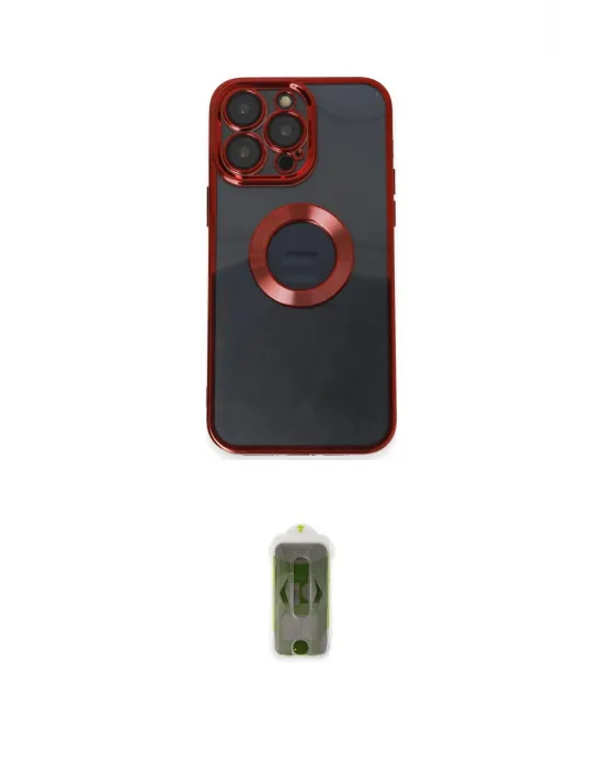 ieg™ iPhone 14 Pro Max Kılıf Pusula Form - Siyah Joko Magic 5D Hayalet Cam