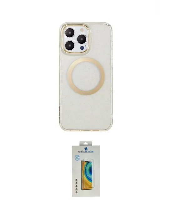 ieg™ iPhone 14 Pro Max Kılıf Pusula Form - Siyah Polymer Nano Ekran Koruyucu