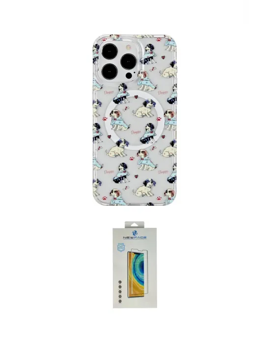 ieg™ iPhone 14 Pro Max Kılıf Pusula Form - Siyah Polymer Nano Ekran Koruyucu