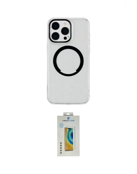 ieg™ iPhone 14 Pro Max Kılıf Pusula Form - Siyah Polymer Nano Ekran Koruyucu