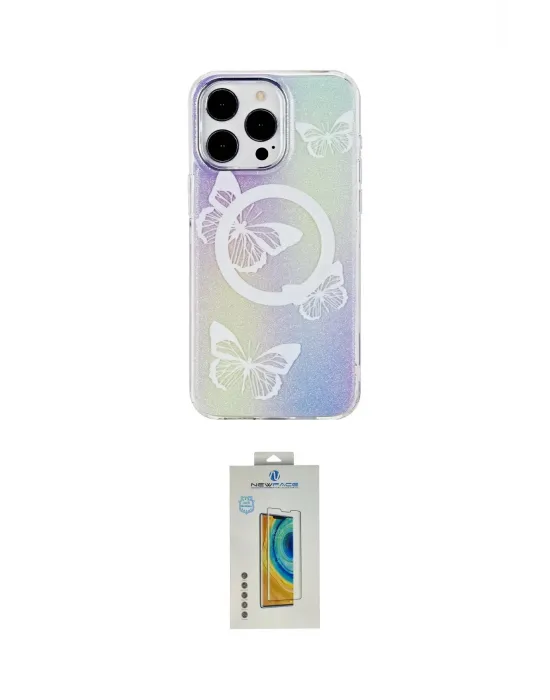 ieg™ iPhone 14 Pro Max Kılıf Pusula Form - Siyah Polymer Nano Ekran Koruyucu