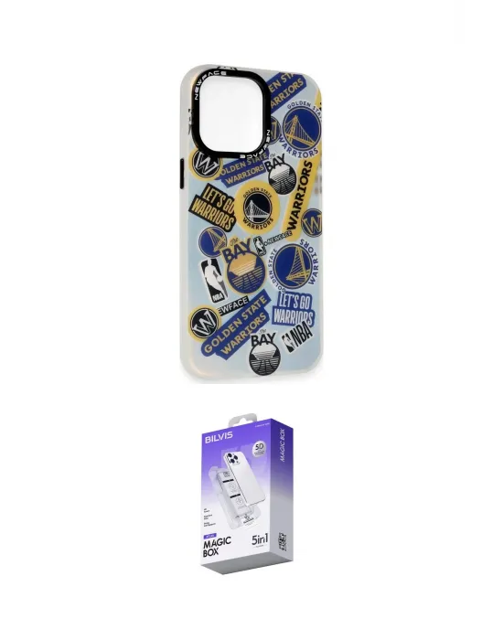 ieg™ iPhone 14 Pro Max Kılıf Siluet Çizgi Koleksiyonu - Siyah Bilvis 5in1 3D Magic Cam Ekran Koruyucu