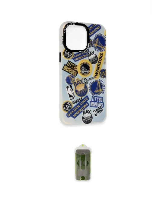 ieg™ iPhone 14 Pro Max Kılıf Siluet Çizgi Koleksiyonu - Siyah Joko Magic 5D Hayalet Cam