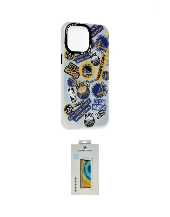 ieg™ iPhone 14 Pro Max Kılıf Siluet Çizgi Koleksiyonu - Siyah Polymer Nano Ekran Koruyucu