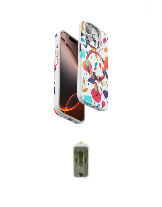 ieg™ iPhone 14 Pro Max Kılıf Siluet Doku - Siyah Joko Magic 5D Hayalet Cam