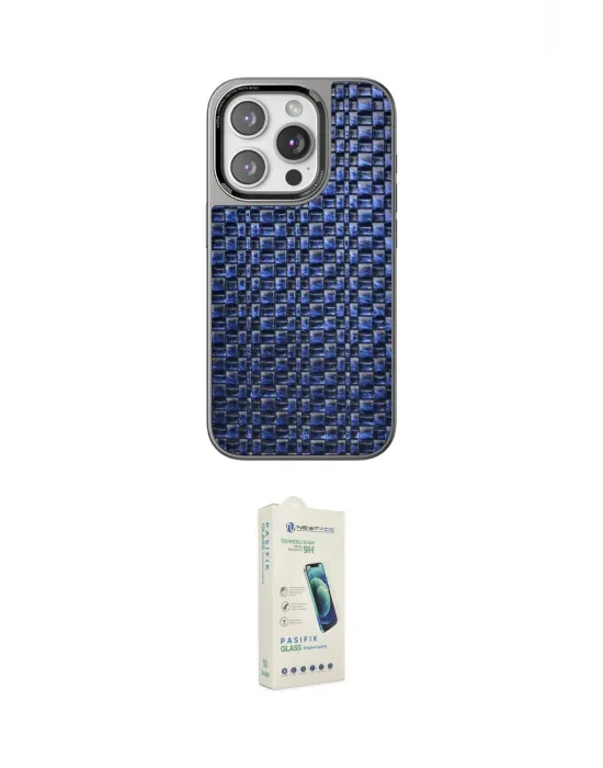 ieg™ iPhone 14 Pro Max Kılıf Siluet Form Serisi - Şeffaf Pasifik Cam Ekran Koruyucu