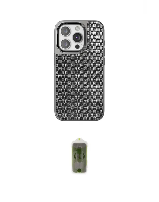 ieg™ iPhone 14 Pro Max Kılıf Siluet Form Serisi - Siyah Joko Magic 5D Hayalet Cam