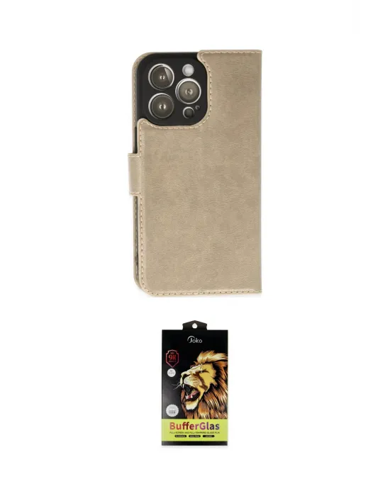 ieg™ iPhone 14 Pro Max Kılıf Siluet Işık Serisi - Siyah Buffer Cam Ekran Koruyucu